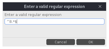 Enter a regular expression
