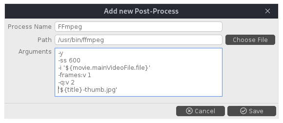 Add/Edit Post-Process action