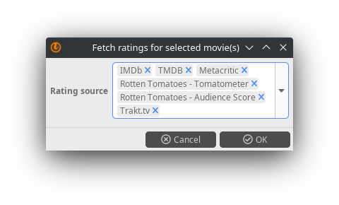 Fetch all ratings dialog